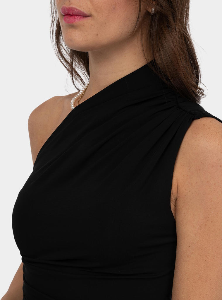 Top monospalla in jersey Nero CN00552E2 110 NERO ELISABETTA FRANCHI 