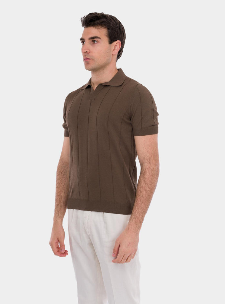 Polo uomo a mezza maniche marrone 57191/20660 146 GRAN SASSO 