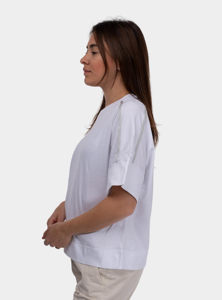 Maglia donna over bianco 60217/80566 001 GRAN SASSO 