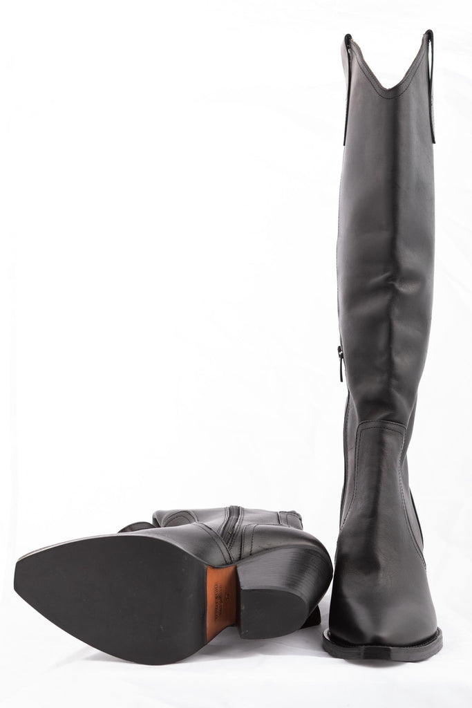 Stivali texani in vitello Nero<BR/> TX9 NERO CURIOSITE 