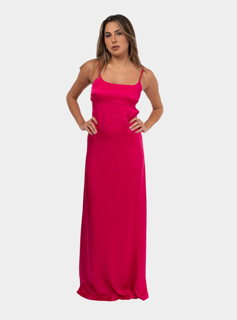 Abito lungo in misto viscosa Fuxia DEDE 043 MAX MARA 