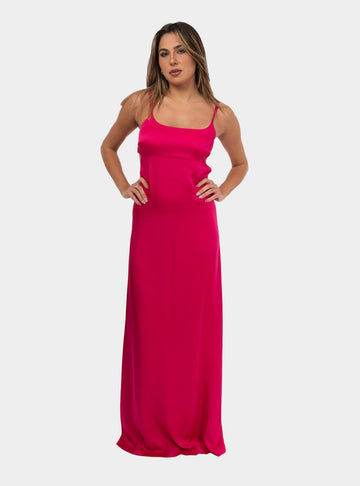 Abito lungo in misto viscosa Fuxia DEDE 043 MAX MARA 