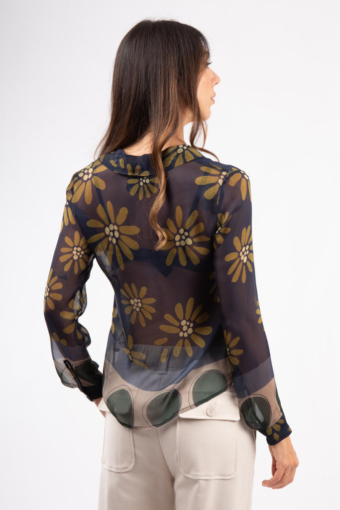 Blusa in seta con stampa 521SD45029 529044-02 ALESSIA SANTI 