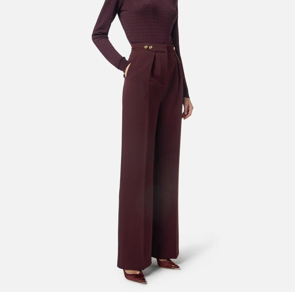 Pantaloni con accessorio gioiello Merlot PA09956E2 EA4 MERLOT ELISABETTA FRANCHI 