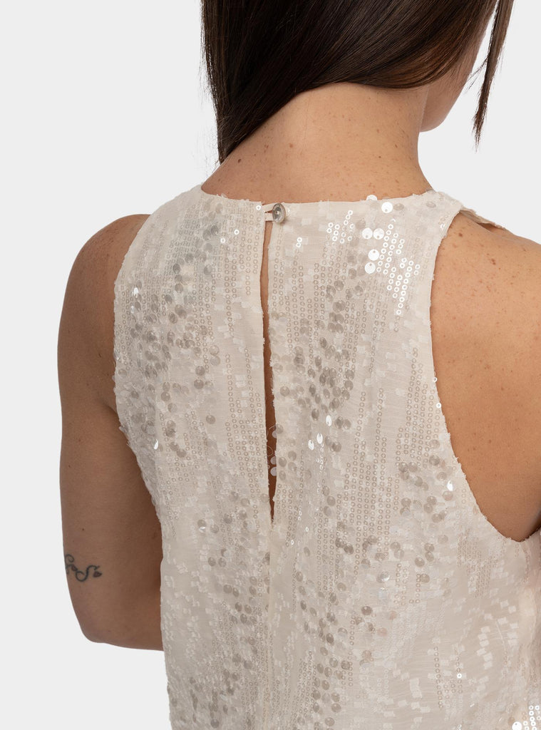 Abito full paillettes Panna 511SD15068 AVORIO ALESSIA SANTI 