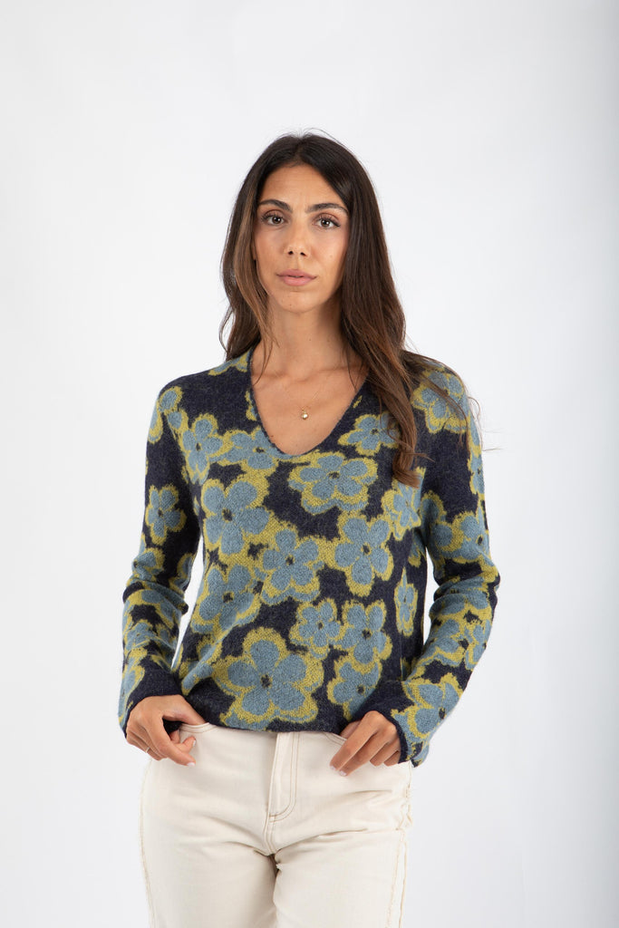 Maglia in alpaca jacquard 521SD53026 529123-01 ALESSIA SANTI 