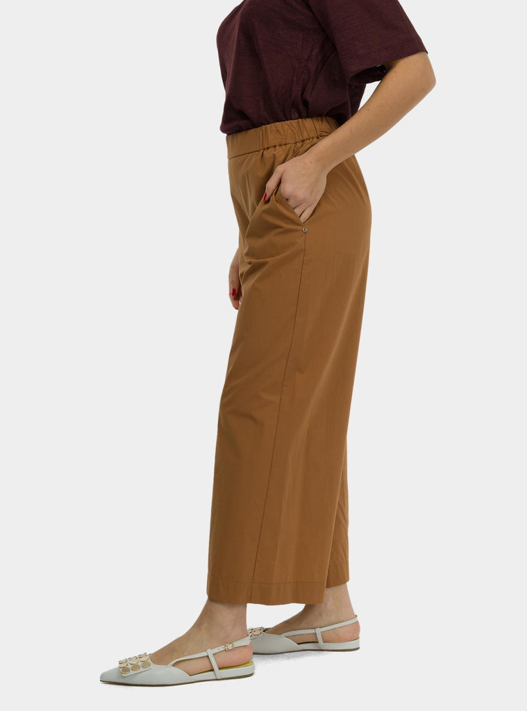 Pantalone coulotte in popeline DP9741-1 NOCCIOLA OTTO D'AME 