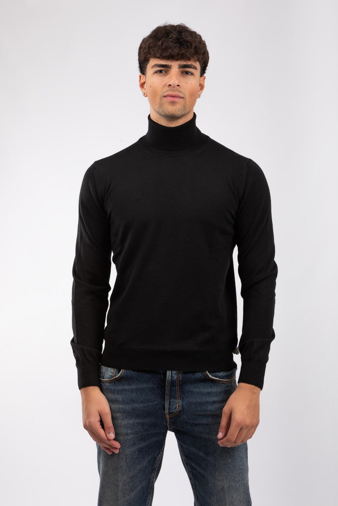 Maglia uomo a collo alto Nero 55157/14290 099 GRAN SASSO 