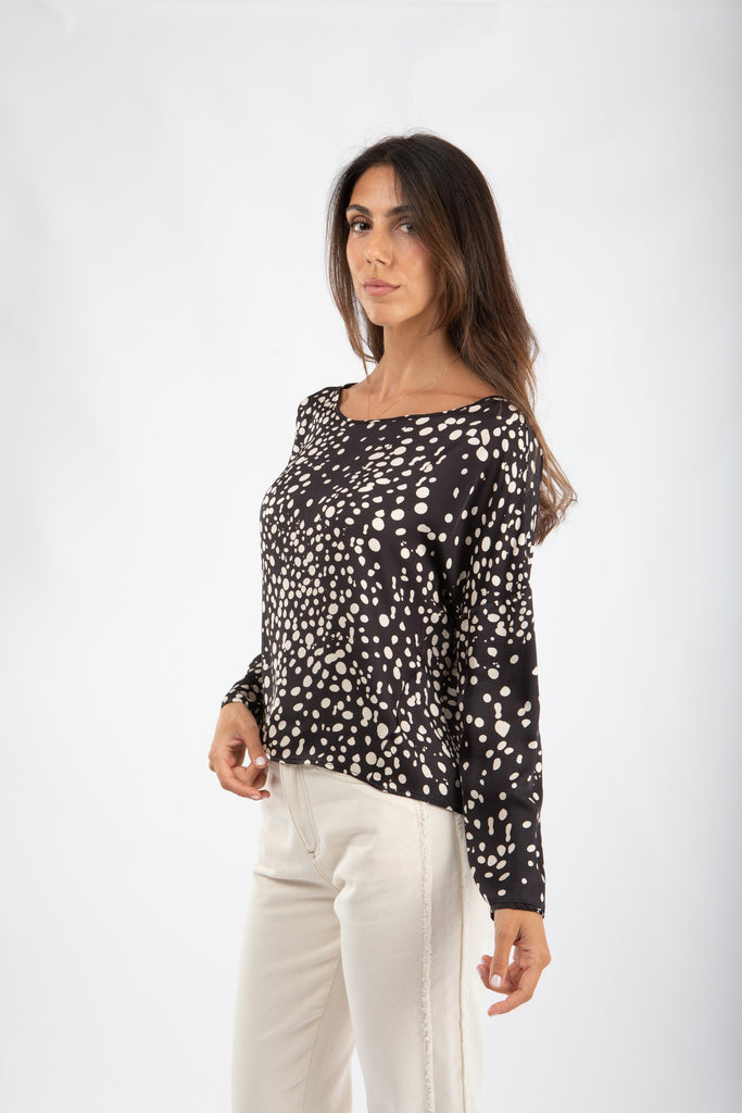 Blusa stampata girocollo 521SD45052 529016-07 ALESSIA SANTI 