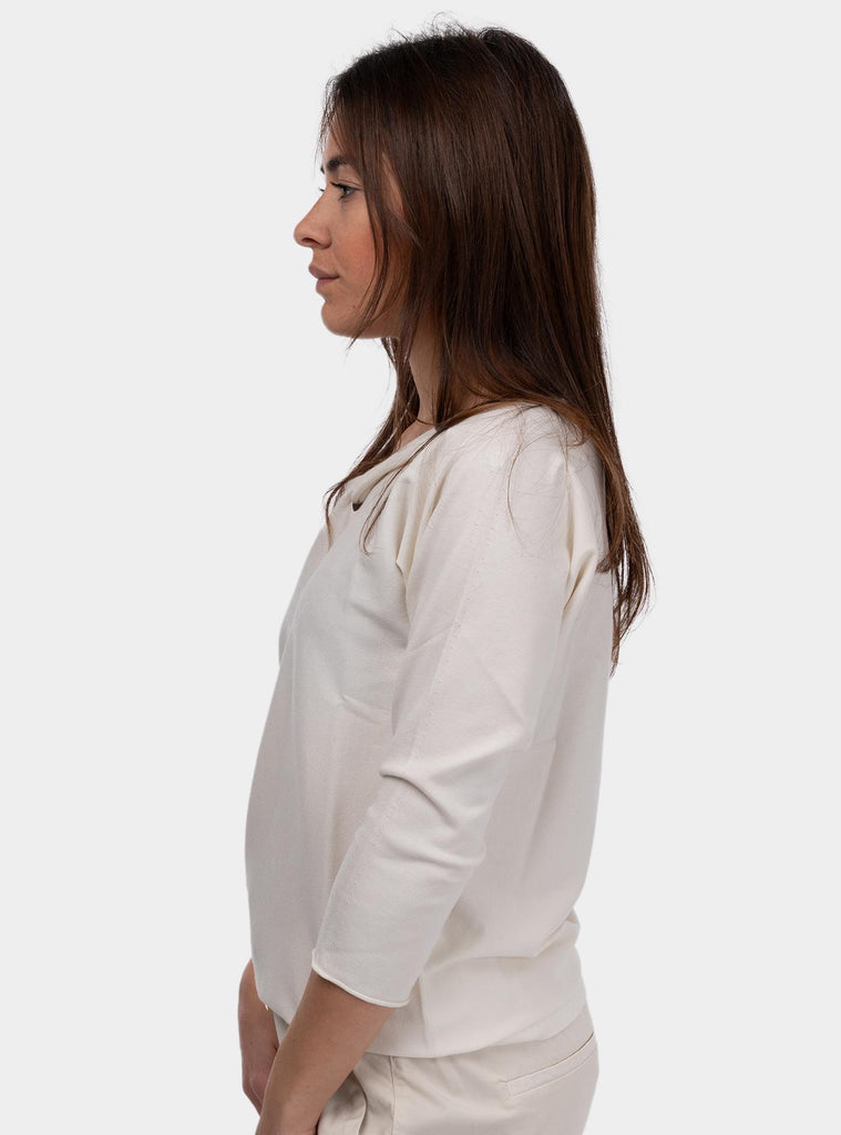 Maglia con intreccio Panna 50252/24352 004 GRAN SASSO 