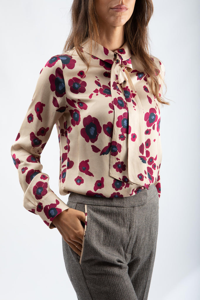 Camicia in raso stampato 521SD45046 529016-04 ALESSIA SANTI 