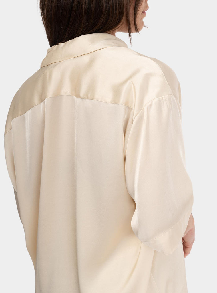 Camicia in viscosa fluida Panna DC5080 LATTE OTTO D'AME 