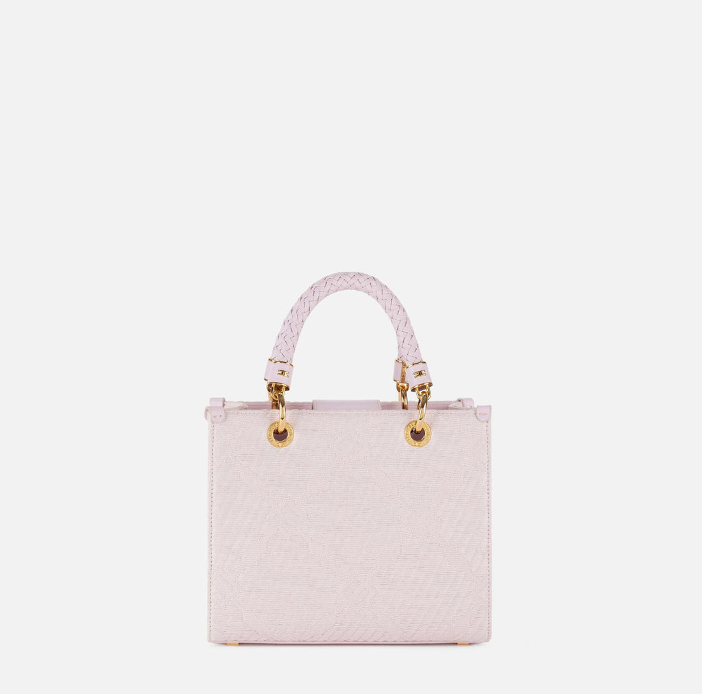 Borsa Tote piccola in jacquard con charms quarzo BS13A51E2 544QUARZO ELISABETTA FRANCHI 