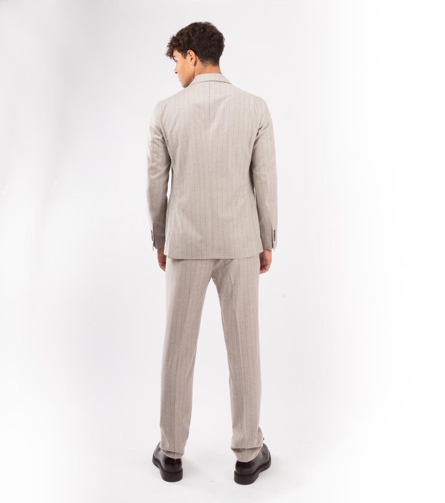 Completo in lana vergine Tortora 2SMC20K 150123 727 TAGLIATORE 