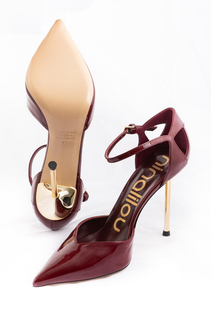 Decolletè in vernice bordeaux 352553HL/17 6 NINALILOU 