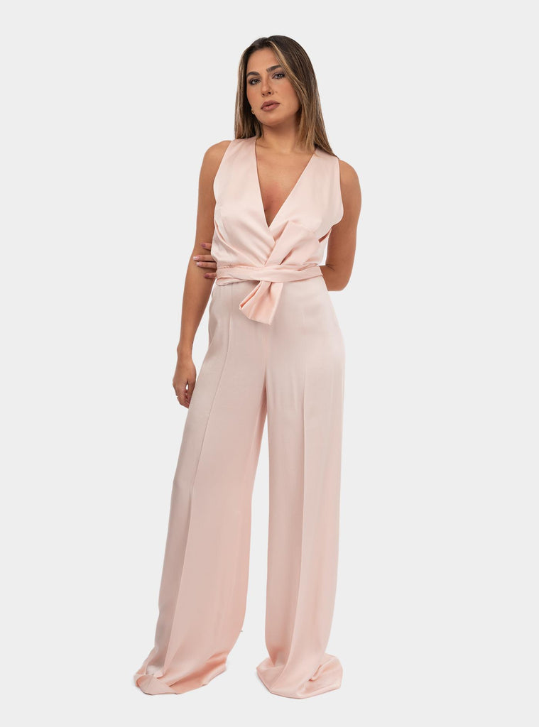 Tuta smanicata con fiocco in vita Rosa POMEZ 014 MAX MARA 