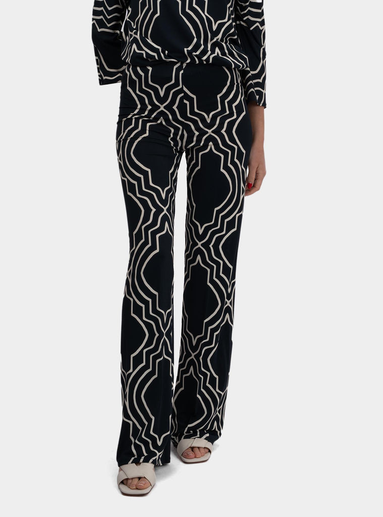 Pantalone donna a palazzo printed FF0046-0131 019 1ONE 