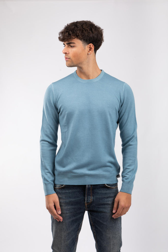 Maglia girocollo celeste 55167/22792 523 GRAN SASSO 