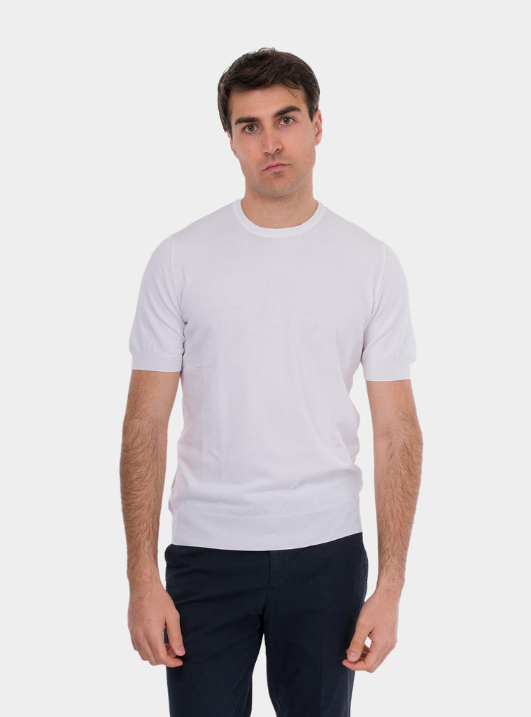 T-shirt uomo in cotone organico bianco 57136/21810 001 GRAN SASSO 