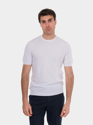 T-shirt uomo in cotone organico bianco 57136/21810 001 GRAN SASSO 