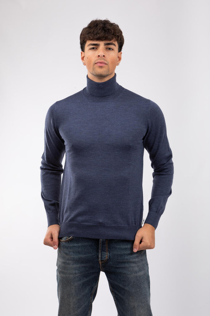 Maglio uomo a collo alto Blu 55157/14290 597 GRAN SASSO 