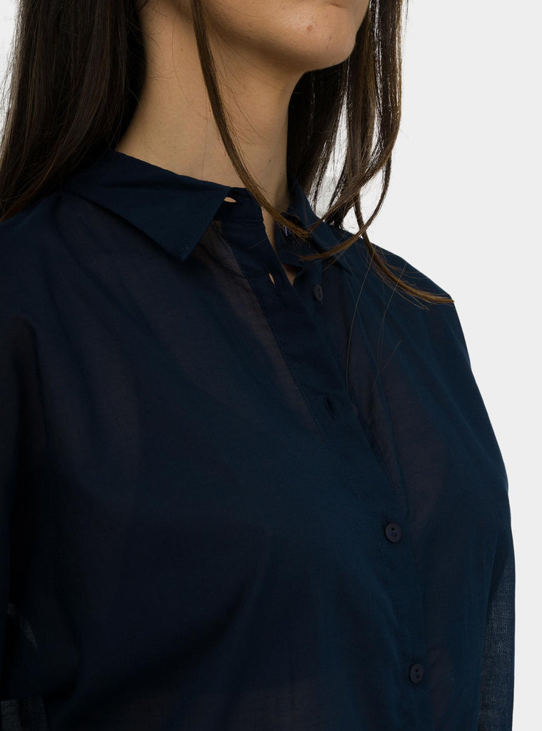 Camicia Kimono in cotone Blu SS25601T028 OCEANO NIU 