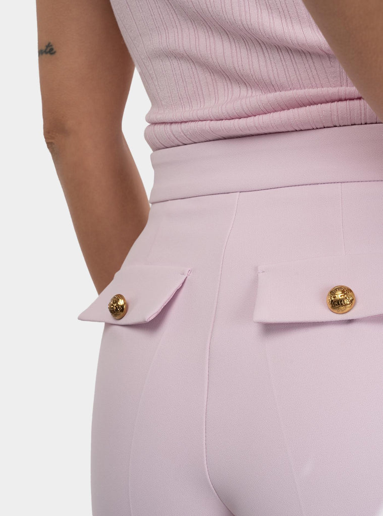 Short in crêpe con morsetto e patte Rosa SH00751E2 544QUARZO ELISABETTA FRANCHI 