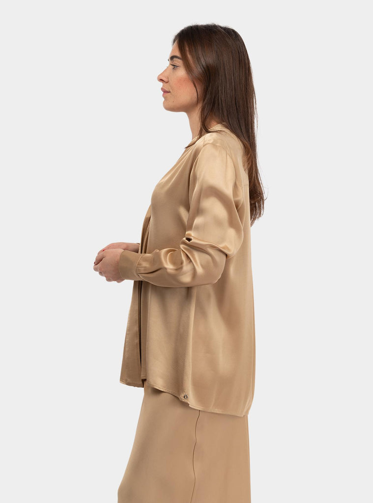 Giacca viscosa un bottone con scollo a incrocio Sabbia DC5079 SABBIA OTTO D'AME 