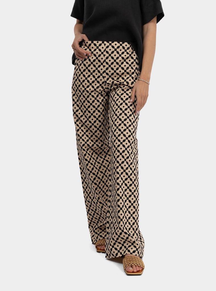 Pantalone bojan lungo fantasia Beige SS25210T00K PRAIA NIU 