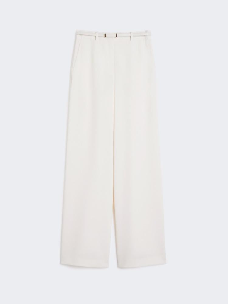Pantalone in cady largo Bianco Avorio JEZ 017 MAX MARA STUDIO 