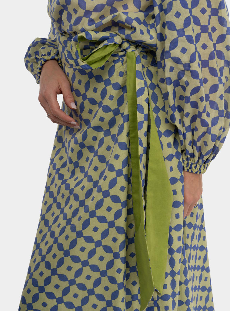 Gonna pareo fantasia geometrica Multicolor SS25429T59 PLATANO NIU 