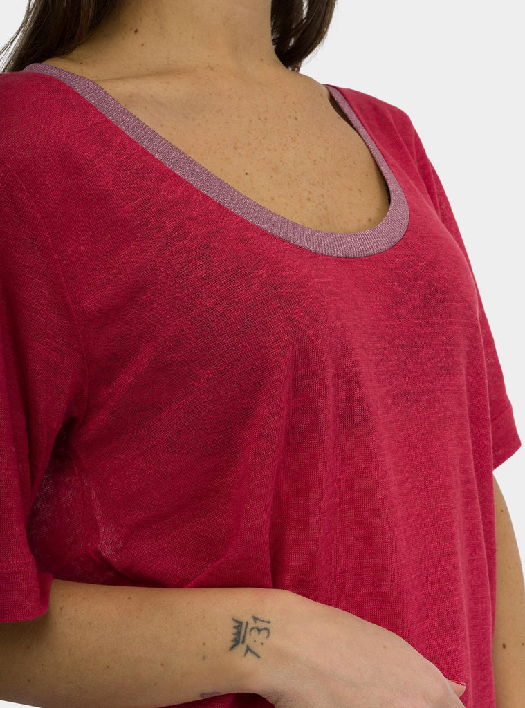 Maglia in lino lamone DM8117 LAMPONE OTTO D'AME 