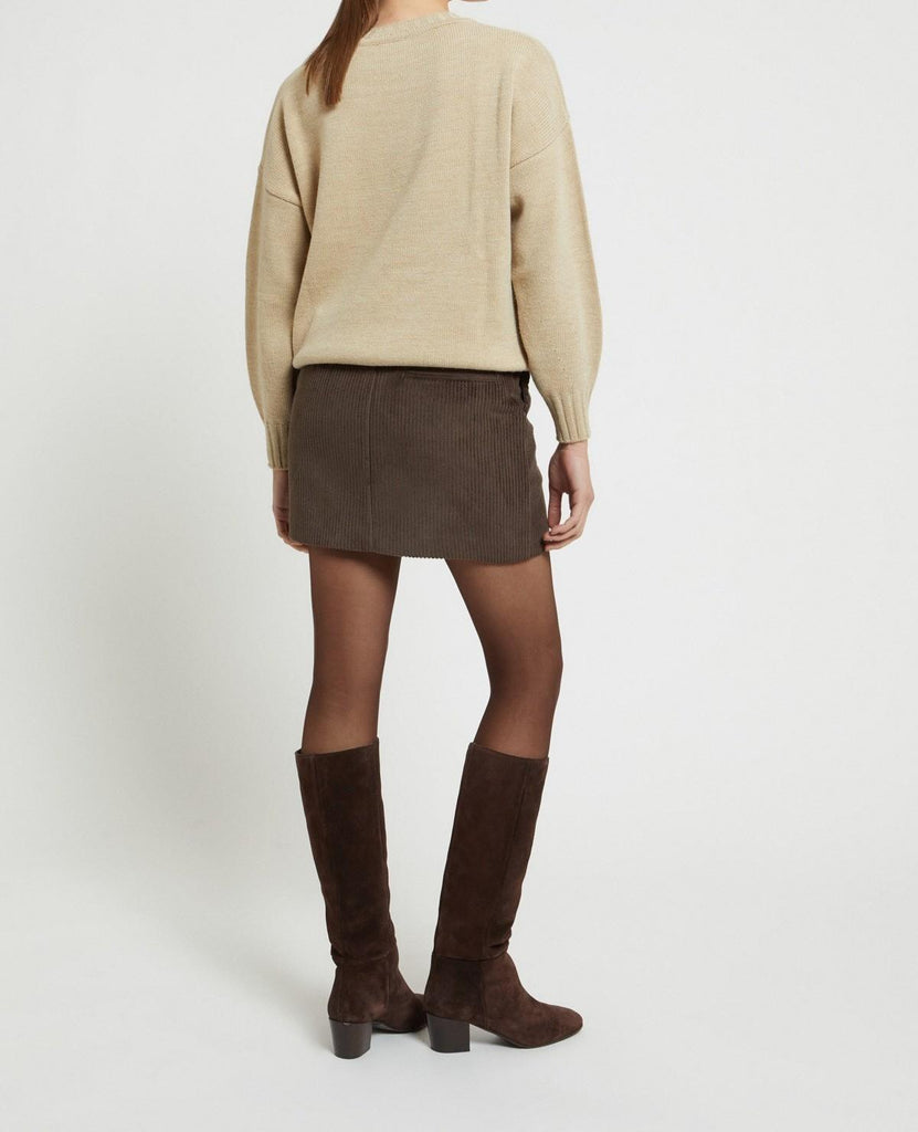 Gonna in velluto Brown DN6230 BROWN OTTO D'AME 