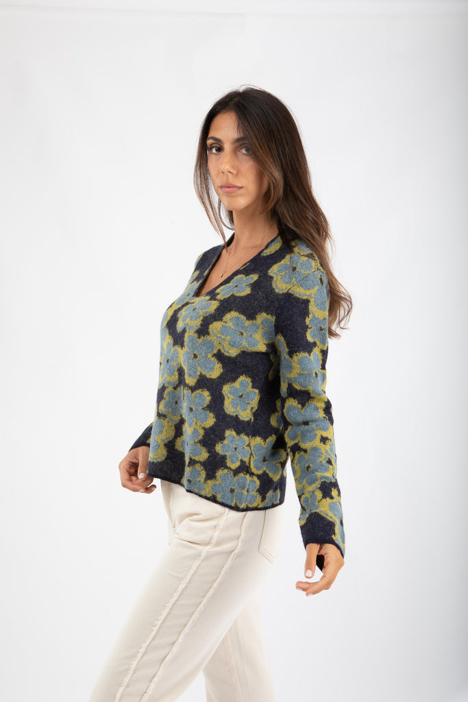 Maglia in alpaca jacquard 521SD53026 529123-01 ALESSIA SANTI 