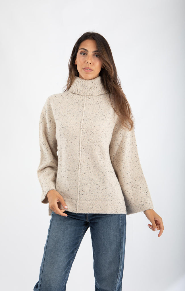 Maglia dolcevita in lana con spacchi 521SD53032 S2128 ALESSIA SANTI 