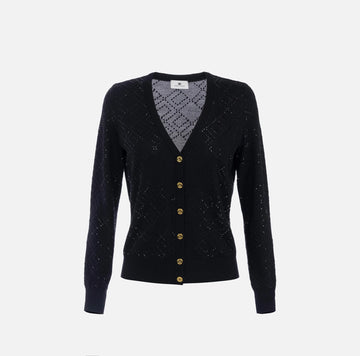 Cardigan con cristalli Nero MK26B56E2 188 NERO ELISABETTA FRANCHI 