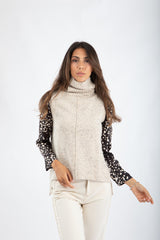Wool knitted vest
