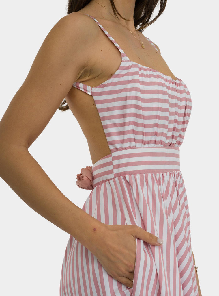 Abito Caspian pink stripe MSS5CASPIAN PINK STRIPE MADAME SHOUSHOU 