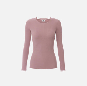 Maglia a costine con logo gioiello Sunrise MK13B56E2 EA6 SUNRISE ELISABETTA FRANCHI 