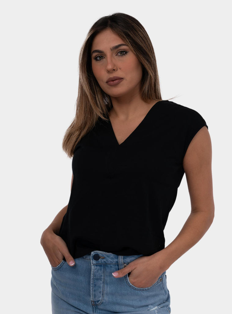 Maglia scollo a V nero 60246/80566 099 GRAN SASSO 