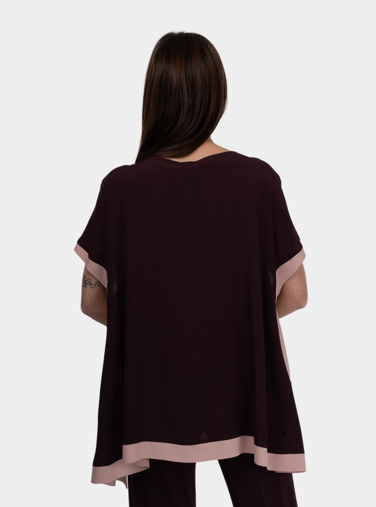 Blusa manica ampia Prugna FF0008-0102B 445 1ONE 