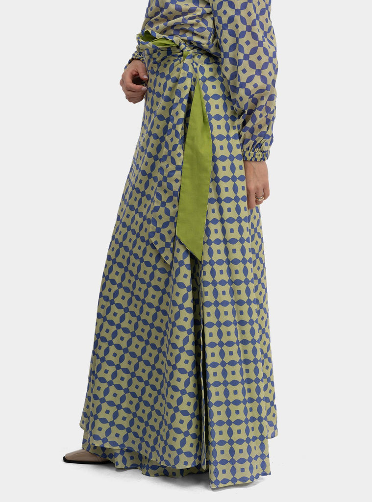 Gonna pareo fantasia geometrica Multicolor SS25429T59 PLATANO NIU 