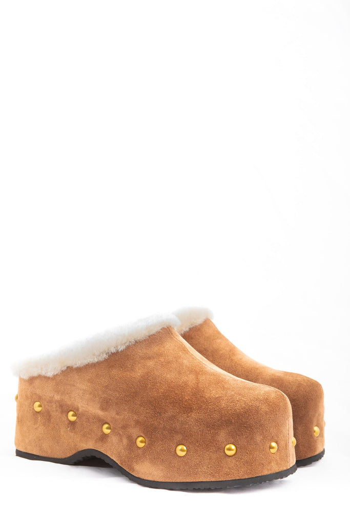 Zoccolo in suede Cognac Carola CAROLA A3 SUEDE TOBACCO MISS OLIVIA 