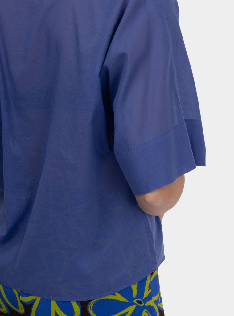 Camicia kimono in cotone Viola SS25601T028 AZUL NIU 