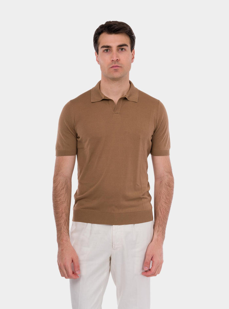 Polo uomo a mezza manica in seta 43129/23503 156 GRAN SASSO 