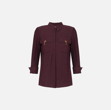 Camicia in georgette di viscosa Merlot CA12256E2 EA4 ELISABETTA FRANCHI 