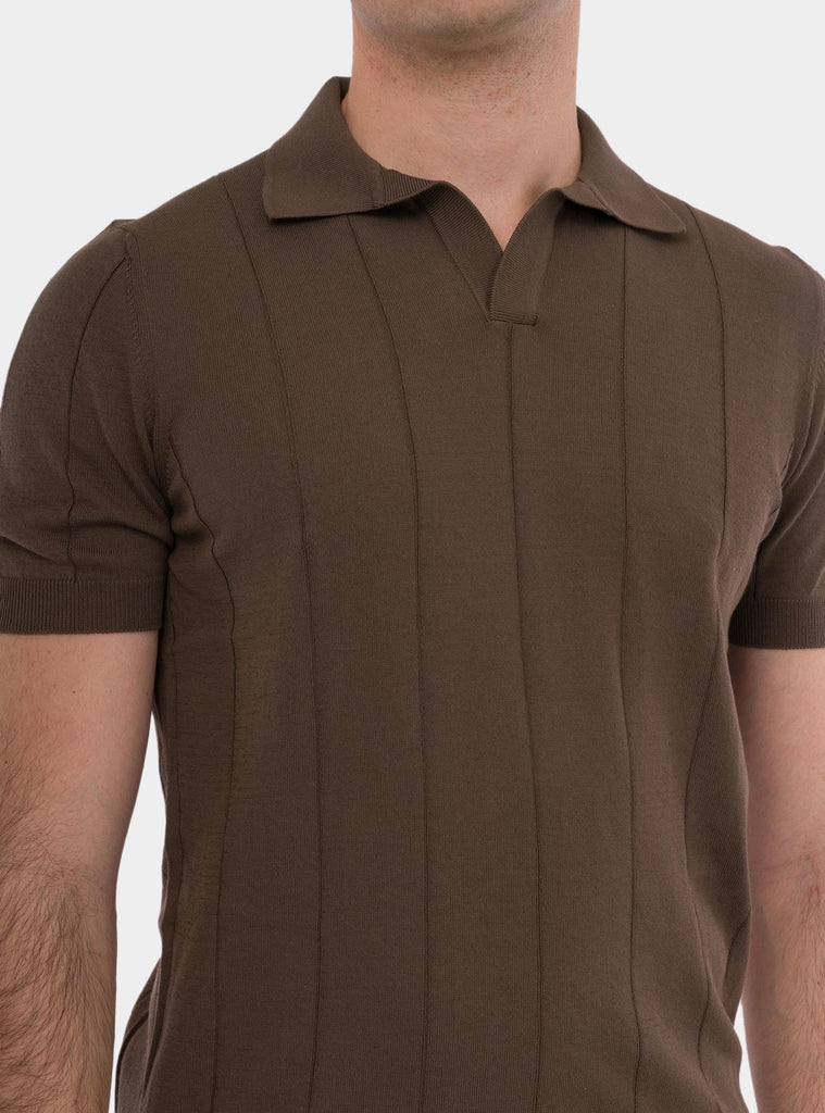 Polo uomo a mezza maniche marrone 57191/20660 146 GRAN SASSO 