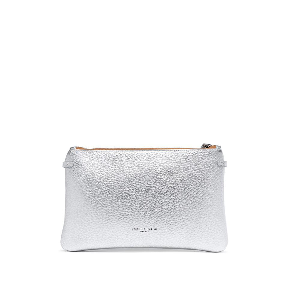 Borsa in pelle Hermy argento BS 3975 RNGDBL SILVER CAMMELLO GIANNI CHIARINI 