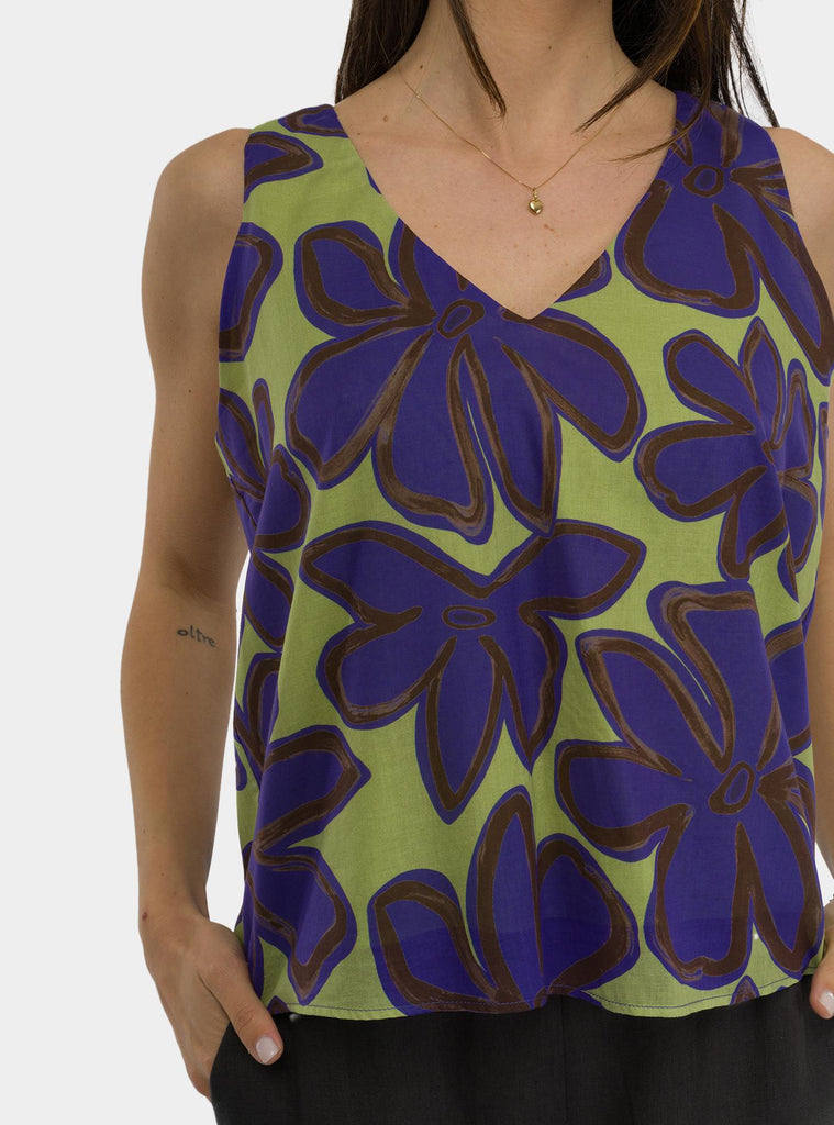 Top smanicato Azul SS25608T056 AZUL NIU 