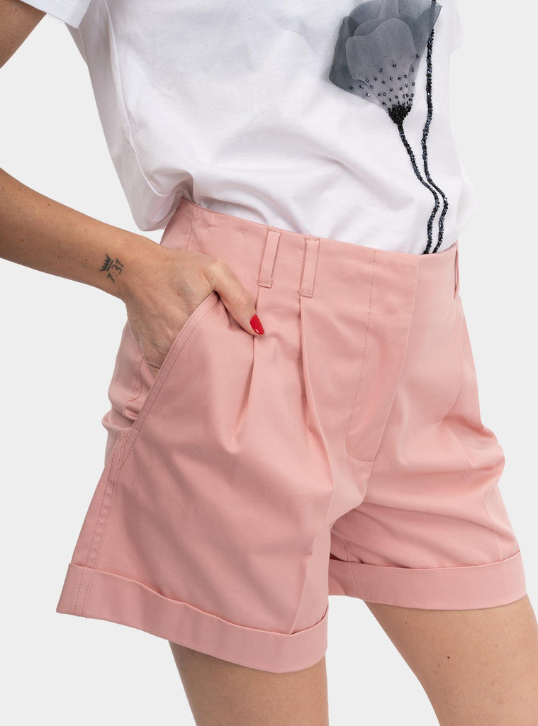 Short in gabardina di cotone Rosa BERGEN 022 MAX MARA 